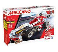 Meccano Véhicules de Course 10 en 1 - Coffret de Construction 10 Modèles - 225 pièces, Outils, Notice - Kit Activité Assemblage