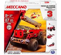 MECCANO - VEHICULES DE Secours 3 MODELES - 3 Modèles De Véhicules De Secours A Construire - Jeu de Construction avec 2 Outils Et 87 Pièces - Jouet Enfant 10 Ans et +