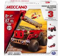 Meccano - VEHICULES DE SECOURS 3 MODELES - 3 Modèles De Véhicules De Secours A Construire - Jeu de Construction Avec 2 Outils Et 87 Pièces - Jouet Enfant 10 Ans et +