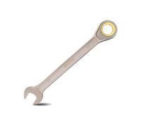 Meccion Clé Mixte à Cliquet 12mm Professionnelle - Combinée à Fourche Polygonale en Acier Chrome Vanadium Forgé, Plaqué Nickel Noir