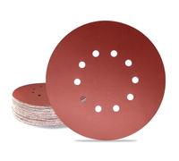 Meccion Disques de Abrasifs 225mm Papier Ponçage 25 Pièces 10 Trous Papier Abrasif pour Ponceuse Cloisons Sèches Ponceuse Girafe (Grain 400)