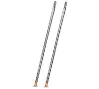 Meccion Foret SDS Plus 10mm x 350mm x 2pcs, Idéal pour Percer Dans le Béton, Brique, Pierre, Maçonnerie - 4 pointes en carbure, Accessoire Marteau Burineur