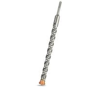 Meccion Foret SDS Plus 25mm x 350mm, Idéal pour Percer Dans le Béton, Brique, Pierre, Maçonnerie - 4 pointes en carbure, Accessoire Marteau Burineur
