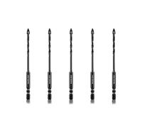 Meccion Forets pour Carrelage 4mm 5Pcs Forets Professionnels en Croix Carbure de Tungstène pour Carrelage, Brique, Verre, Porcelaine, Plastique, Bois, Ciment, Métal Doux