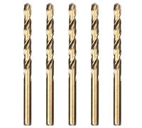 Meccion HSS-Co 5pcs 6.5mm Foret Hélicoïdal Professional Forets à Métaux en Acier Inoxydable, Standard DIN 338