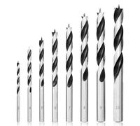 Meccion Jeu de Forets à Bois 3mm-10mm 8Pcs Mèche Hélicoïdaux para Bois Professional Foret Brad Point pour Bois