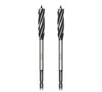 Meccion Professionnel Foret à Bois 13mm x 165mm x 2Pcs Mèche à Tarière avce Auto-alimenté Pointe Pilote, 1/4 Pouce Tige Hexagonale Foret pour le Travail du Bois