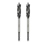 Meccion Professionnel Foret à Bois 16mm x 165mm x 2Pcs Mèche à Tarière avce Auto-alimenté Pointe Pilote, 1/4 Pouce Tige Hexagonale Foret pour le Travail du Bois