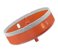 Meccion Scie Cloche à Carrelage Diamantée avec Foret Guidage, Brasé Sous Vide Revêtement Diamant Foret pour Carrelage, Porcelaine, Verre, Marbre, Céramique (140mm)
