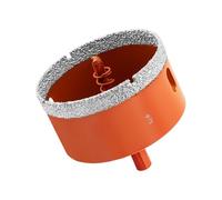 Meccion Scie Cloche à Carrelage Diamantée avec Foret Guidage, Brasé Sous Vide Revêtement Diamant Foret pour Carrelage, Porcelaine, Verre, Marbre, Céramique (75mm)