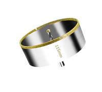 Meccion Scie Cloche Diamantée avec Mèche Pilote, Foret Trépan Diamant pour Carrelage, Porcelaine, Verre, Marbre et Céramique (115mm)