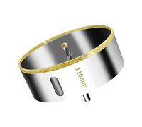 Meccion Scie Cloche Diamantée avec Mèche Pilote, Foret Trépan Diamant pour Carrelage, Porcelaine, Verre, Marbre et Céramique (110mm)