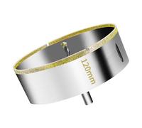 Meccion Scie Cloche Diamantée avec Mèche Pilote, Foret Trépan Diamant pour Carrelage, Porcelaine, Verre, Marbre et Céramique (120mm)
