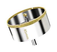 Meccion Scie Cloche Diamantée avec Mèche Pilote, Foret Trépan Diamant pour Carrelage, Porcelaine, Verre, Marbre et Céramique (85mm)