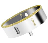 Meccion Scie Cloche Diamantée avec Mèche Pilote, Foret Trépan Diamant pour Carrelage, Porcelaine, Verre, Marbre et Céramique (130mm)