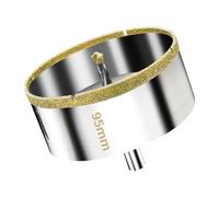 Meccion Scie Cloche Diamantée avec Mèche Pilote, Foret Trépan Diamant pour Carrelage, Porcelaine, Verre, Marbre et Céramique (95mm)