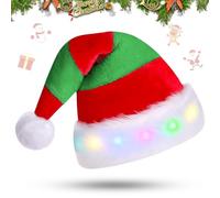 Mecctuck Bonnet de Noël, bonnet avec lumière LED, bonnet de Noël, bonnet de Père Noël, bonnet de Père Noël, bonnet de Père Noël, bonnet de Noël, bonnet de Noël, bonnet de Noël, bonnet à rayures, pour