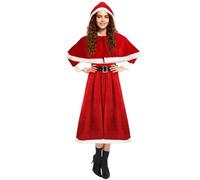 Mecctuck Robe de Noël pour Femme, Costume pere Noel, Deguisement Mere Noel, Costume Sexy de Père Noël pour Femme, Costume de Saint-Nicolas pour Dame, Costume Sexy pour Party