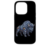 Mech Bison Robot Animal Cyber Creature Design Coque pour iPhone 14 Pro