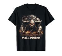 Mech Bull Chemise Cyber Beast Rage Design Robot Bull T-Shirt