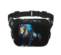 Mech Lion Sac Banane Multifonctionnel Imprimé Unisexe Tendance Sac Messenger Sac Voyage Sport Sac de Rangement