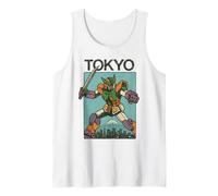 Mecha Robot Fighting Pose Boys Poster Japonais Vintage Tokyo Débardeur