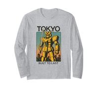Mecha Robot Fighting Pose Boys Poster Japonais Vintage Tokyo Manche Longue