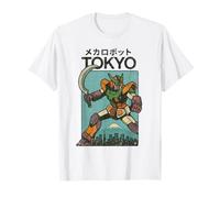 Mecha Robot Fighting Pose Boys Poster Japonais Vintage Tokyo T-Shirt