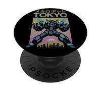 Mecha Robot Powering Up Boys Poster Japonais Vintage Tokyo PopSockets PopGrip Adhésif