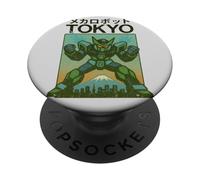 Mecha Robot Powering Up Boys Poster Japonais Vintage Tokyo PopSockets PopGrip Adhésif