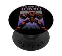 Mecha Robot Powering Up Boys Poster Japonais Vintage Tokyo PopSockets PopGrip Adhésif