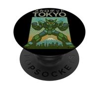 Mecha Robot Powering Up Boys Poster Japonais Vintage Tokyo PopSockets PopGrip Adhésif