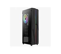 Aerocool Boîtier PC Mecha ARGB Mid-Tower – Panneau verre trempé, Ventil. 12cm, 2x USB 3.0 – Noir
