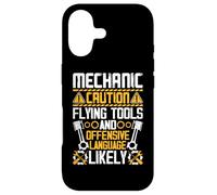 Mechanic Caution Flying Tools and Offensive Language Likely Coque pour iPhone 17
