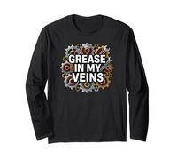 Mechanic Gearhead Engine Grease in My Veins Manche Longue