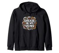 Mechanic Gearhead Engine Grease in My Veins Sweat à Capuche