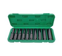 Mechanic Socket Set - Drive Ratchet & Socket Tool Kit | Prises Hex, Profondes universelles pour réparation automobile, Kit d'outils à main avec embouts, outils de garage, mallette de rangement