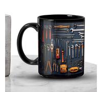 Mechanic Tools Box Tumbler, Mechanic Toolbox Coffee Tumbler - Ceramic Printed Men's Toolbox Cup - Poignée Tasse d'eau pour tournevis, amateurs et artisans