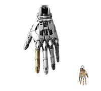 Mechanical Bionic Hand Pendant, One Hands Controls The Future, Steampunk Mechanical Hands Pendant Necklace, Movable Finger Joints Robot Hand Charm Jewelry (Silver)