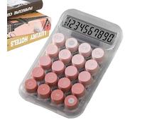 Mechanical Calculator - Aesthetic Calculator, Anti Slip Desk Calculatorr Mechanical Buttons | Cute Transparent Handheld Aesthetic Calculators for Office, Home, School