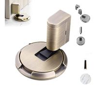 Mechanical Floor Door Stopper,Magnetic Door Stop, Invisible Mechanical Door Stop, Silent Door Stop,for Up to 3/4 Inch High Door Gaps,Adjustable Height Door Holder, No Nails or Screws (Antique green)