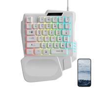 Mechanical Game Keyboard, Single Handed Keypad, Portable Mechanical Keyboard 8,86 x 6,97in, Ergonomic Customizable Game Keypad, Programmable Controller for Home, Dorm, School