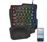Mechanical Game Keyboard, Single Handed Keypad, Portable Mechanical Keyboard 8,86 x 6,97in, Ergonomic Customizable Game Keypad, Programmable Controller for Home, Dorm, School