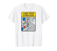 Mechanical Keyboard Builder Lube Your Stabs Now T-Shirt Graphique avec Valeur, Homme, Blanc, XL
