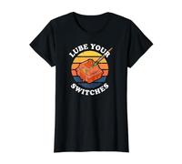 Mechanical Keyboard Lube Your Switches Keeb Builder Retro T-Shirt Graphique avec Valeur