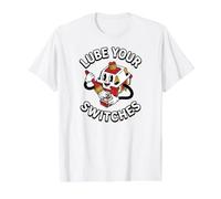 Mechanical Keyboard Lube Your Switches Retro Modder T-Shirt Graphique avec Valeur
