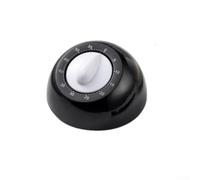 Mechanical Kitchen Timer 60 Min Manual Wind No pour battery Mechanical(Black)