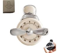 Mechanical Loud Sound Pilot, Magnetic & Battery Free with Extra Loud Alarm, Kitchen Timers for Cooking, Pilot Magnetic Timer Kitchen Accessories for Cooking Baking Home Office (White)