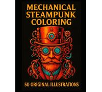 Mechanical Steampunk Coloring 50 Original Illustrations: A Unique Steampunk-Inspired Coloring Book for Adults Featuring Gears, Gadgets, and Futuristic Machines ! |104 Pages | 50 x illustrations |