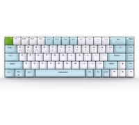 Mechanical Wireless Keyboard Gaming Keyboard Red Switch Mini Design (60%) 68 touches Disposition US Bleu et Blanc